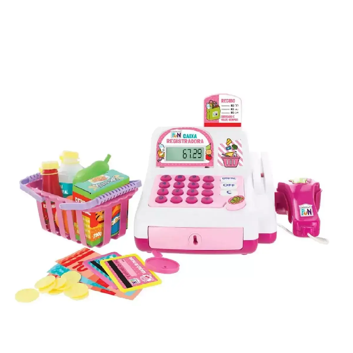 Caixa Registradora Rosa Multikids