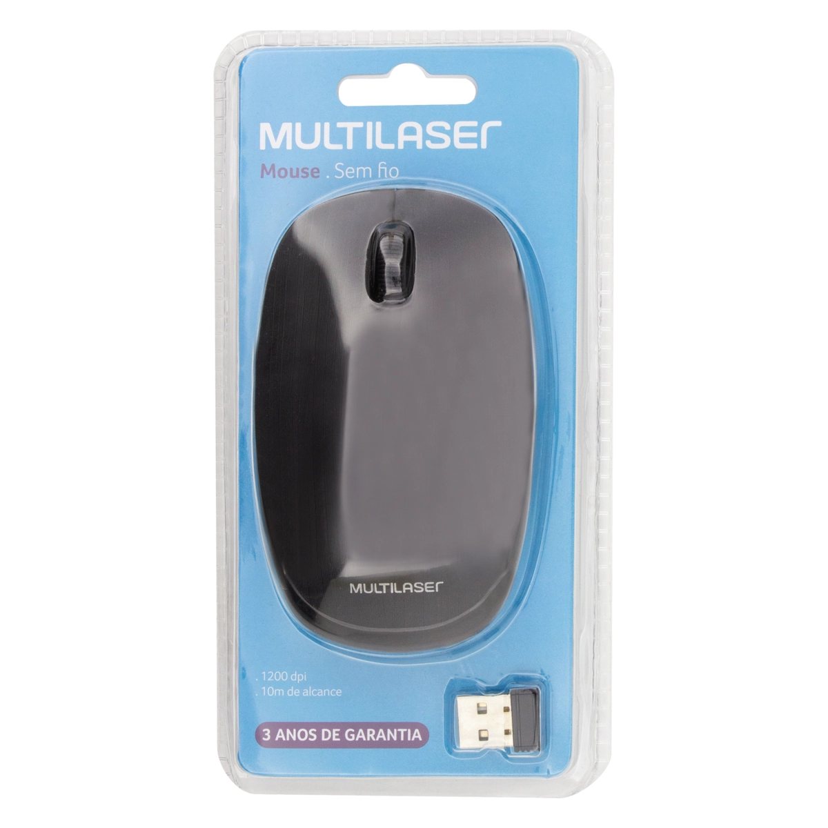 Mouse Sem Fio 2.4 Ghz 1200 Dpi Preto Usb - Mo251 Preto