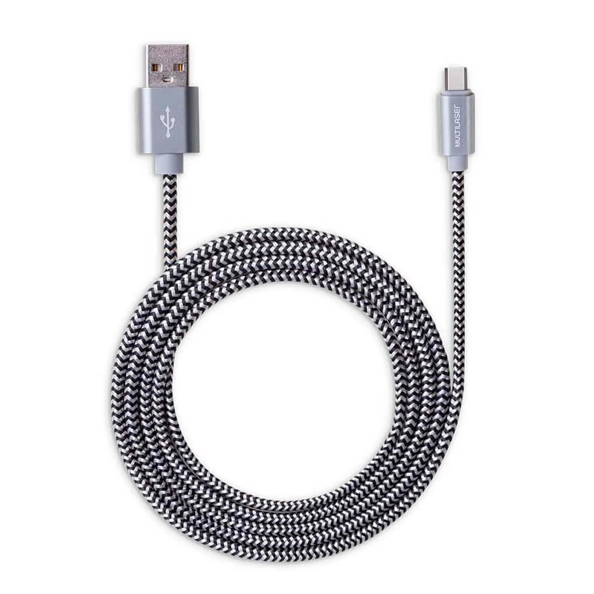 Cabo USB Type-C para Smartphones Android WI345 150cm Cinza Multilaser