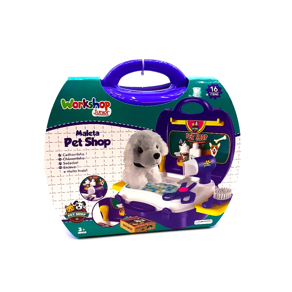 Maleta Jr Pet Shop com 8 Itens Multikids BR772