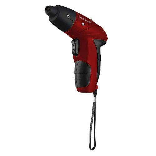 Parafusadeira Elétrica Multilaser Bivolt Lâmpada de LED Kit com 11 Bits Vermelho Ho031