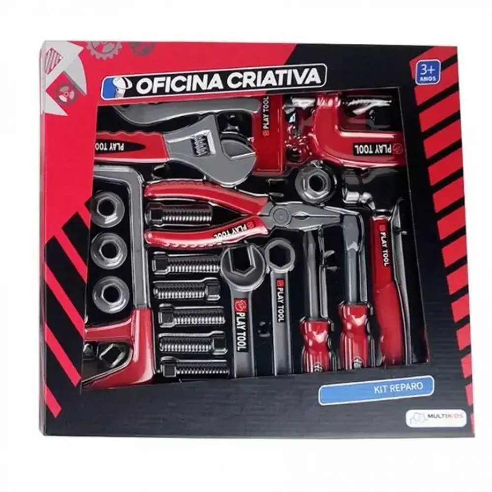 Oficina Criativa Kit Reparo com 10 Ferramentas Multikids BR922