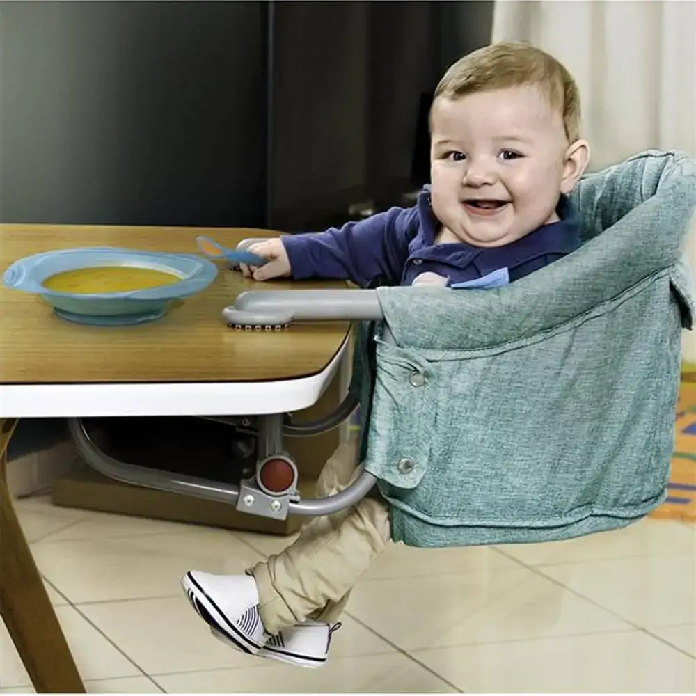 Cadeira De Alimentação Portátil De Mesa Click Azul Multikids