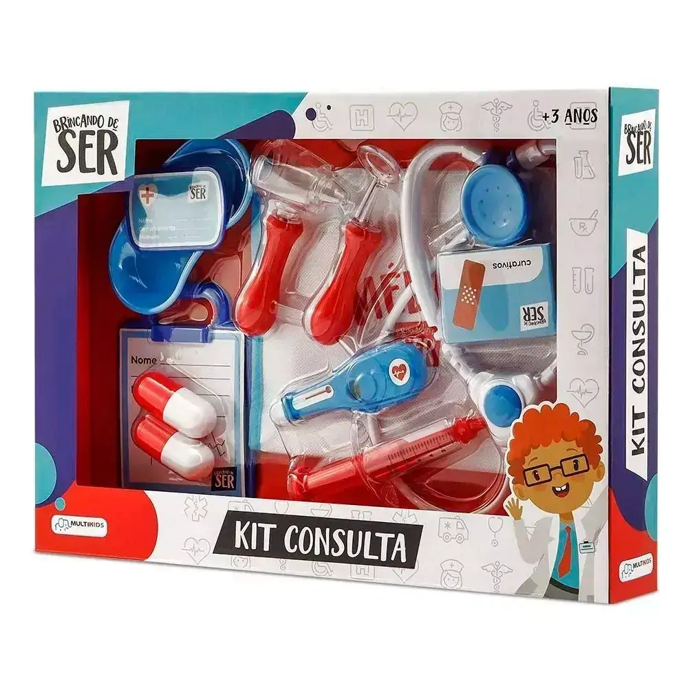 Brincando de Ser Kit Consulta com Acessórios Multikids - BR959