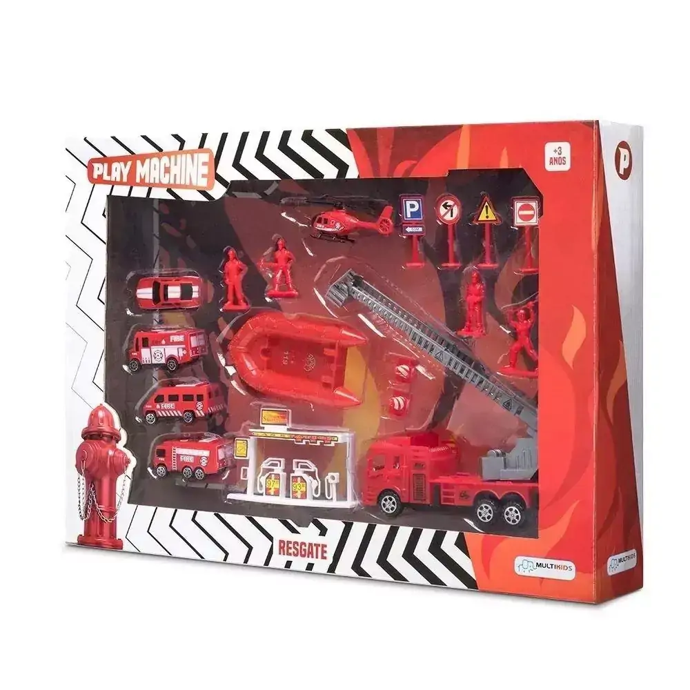 Play Machine Bombeiro Resgate Indicado para +3 Anos Multikids - BR969
