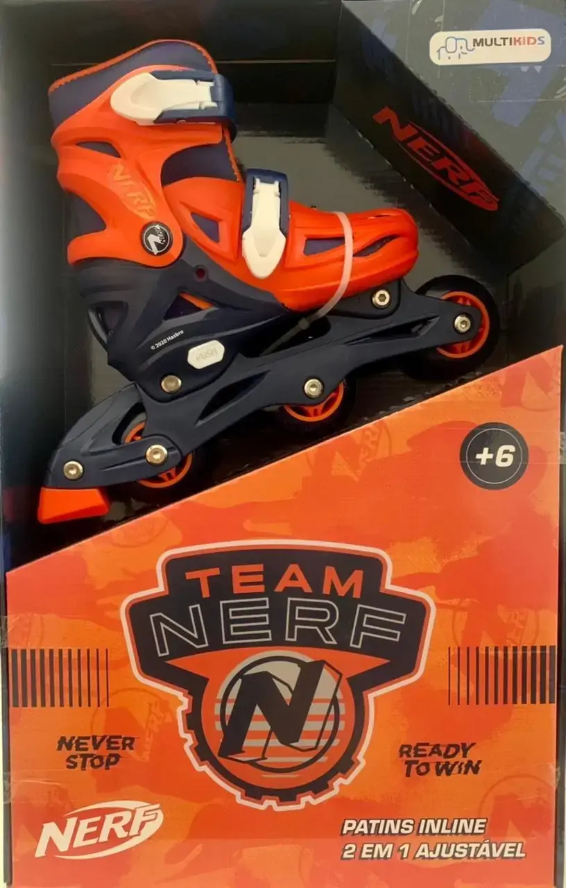 Patins Multikids Br1167 2em1 Nerf 31 34