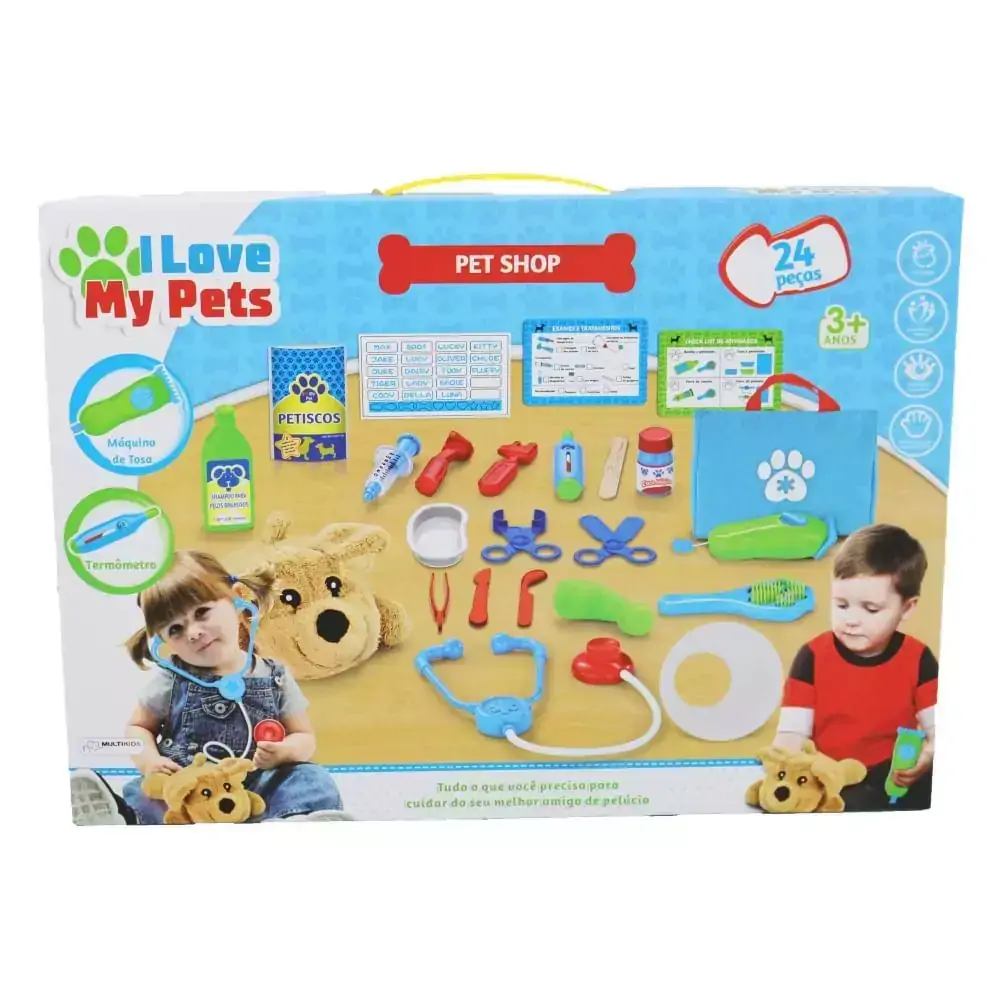 Conjunto de Acessórios - I Love My Pets - Pet Shop - Multikids