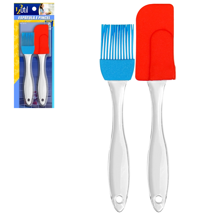Espatula Plast E Pincel Silicone 123util Ref Ud115