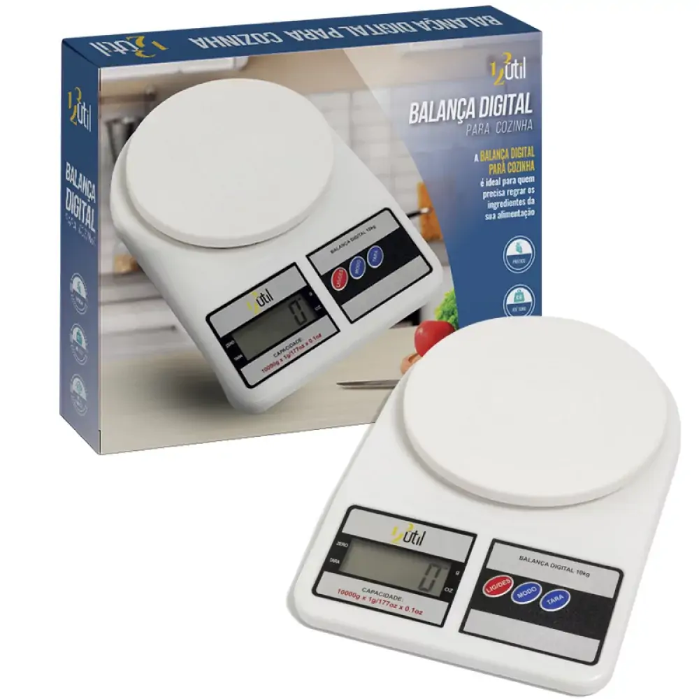 Balança De Cozinha Digital 10kg Alta Precisão Dieta Casa