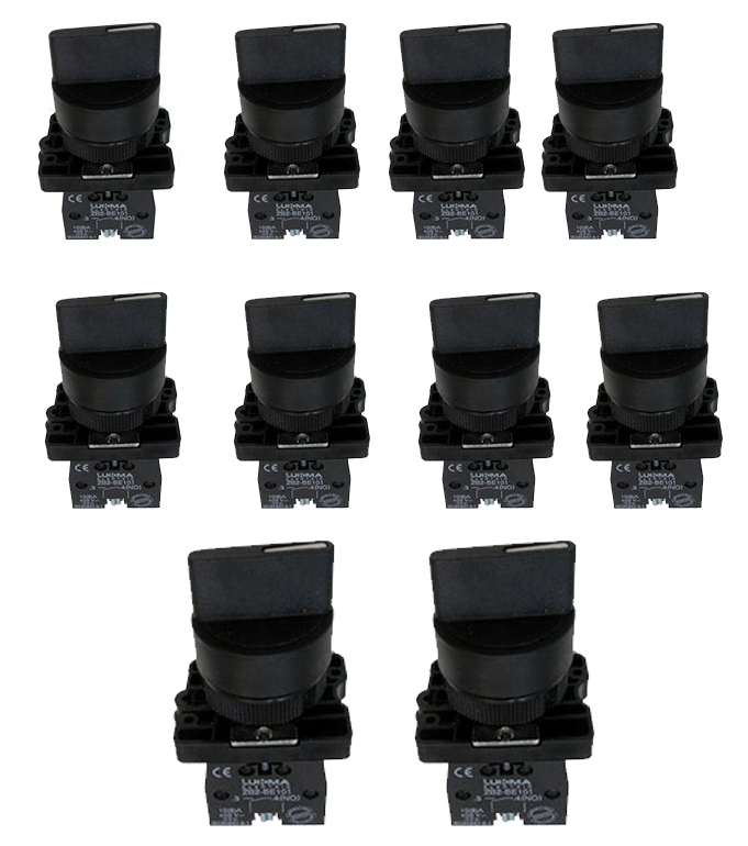 Kit 10 Chave Lk2-ed33 Plastico 3 Posicoes Fixa 2na Lukma