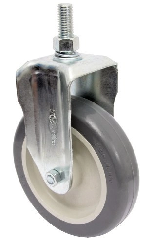 Rodízio 5 (130mm) Fixo Rosca 1/2, Roda 512 Bp Pvc - Rodiline