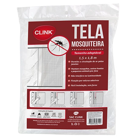 Tela Mosquiteiro Porta E Janela C Velcro 150x180cm Ck1619