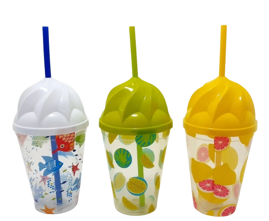 Copo Verao Com Canudo 450ml