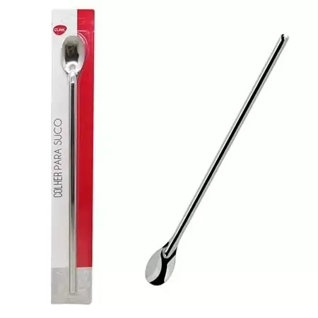 Colher P/ Mexer Bebidas 30,5CM Metal Bailarina Seu Comprimento Atinge o Fundo de Jarras Facilmente, Clink 4395 - 146111