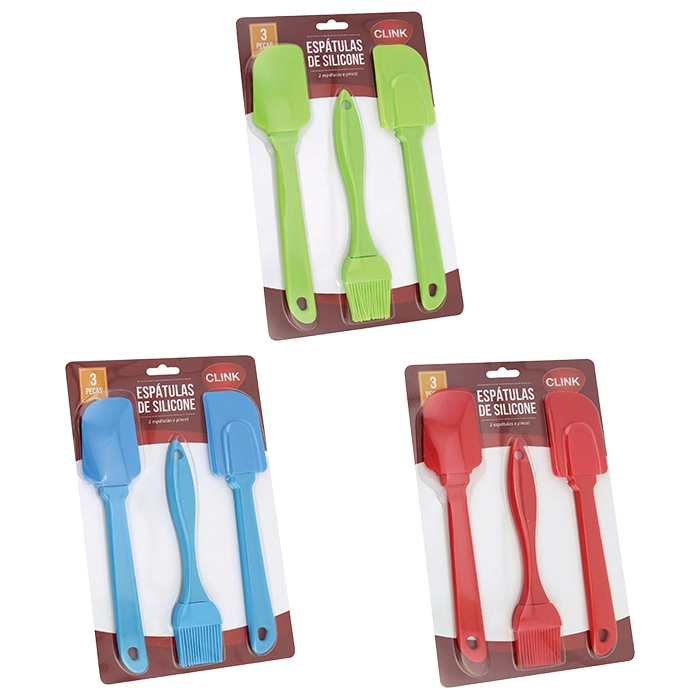Kit 3 Pcs Cozinha Silicone Clink