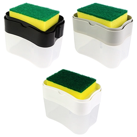 Dispenser Detergente Louça Sabonete Liquido Dispensandor Porta Sabão Com Bucha