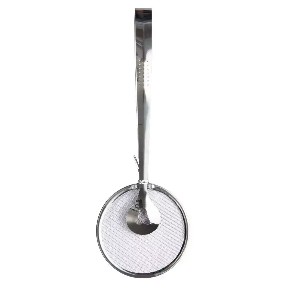 Escumadeira P/ Fritura Com Pegador Inox Pastel Batata Frita