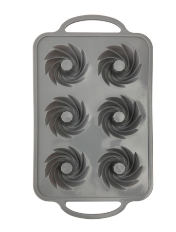 Forma Cupcake Silicone E Aco C/pegador Ref.ck6508