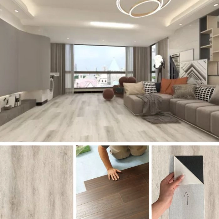 Piso Vinílico Autocolante Régua Madeira Manta Adesiva 5m² Patina