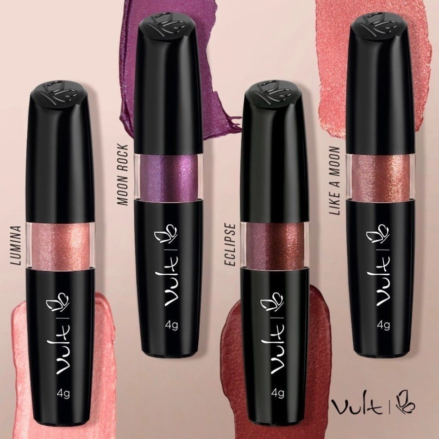 Batom Líquido Com Glitter Lumina Vult 4g