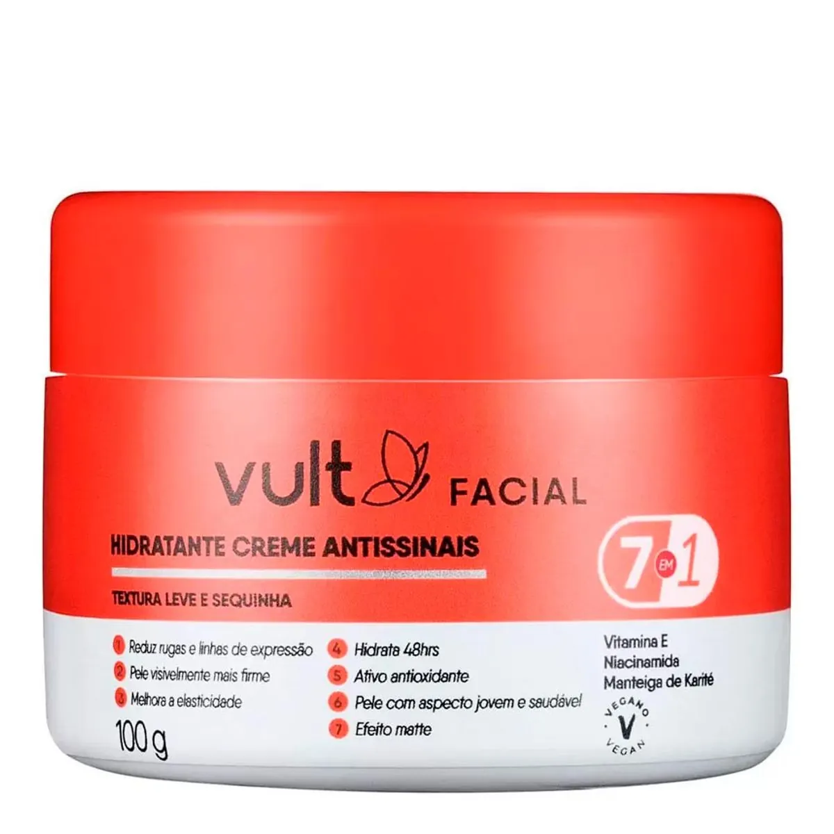 Creme Hidratante Facial Antissinais 100g Vult