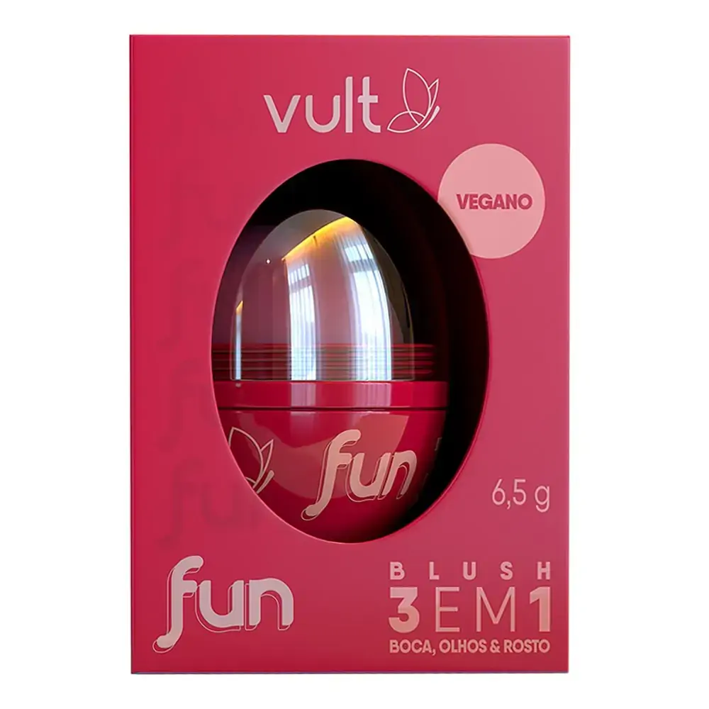 Blush Bastão 3 Em 1 Cereja Coradinha Vult Fun 6,5g