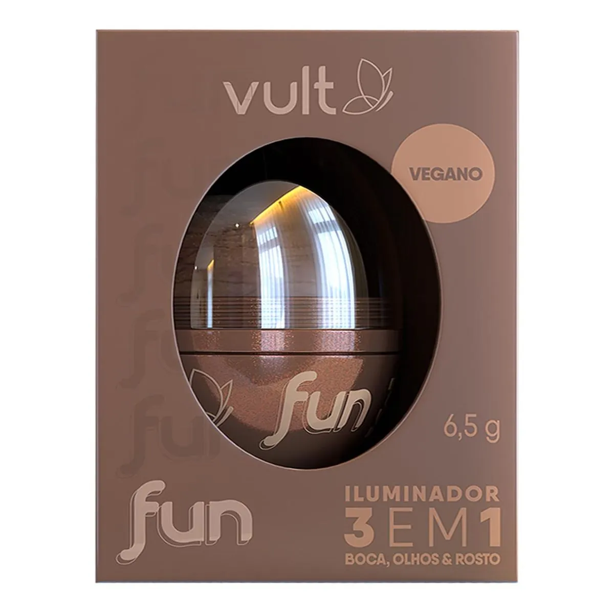 Iluminador Bastão 3 Em 1 Dourado Radiante Vult Fun 6,5g