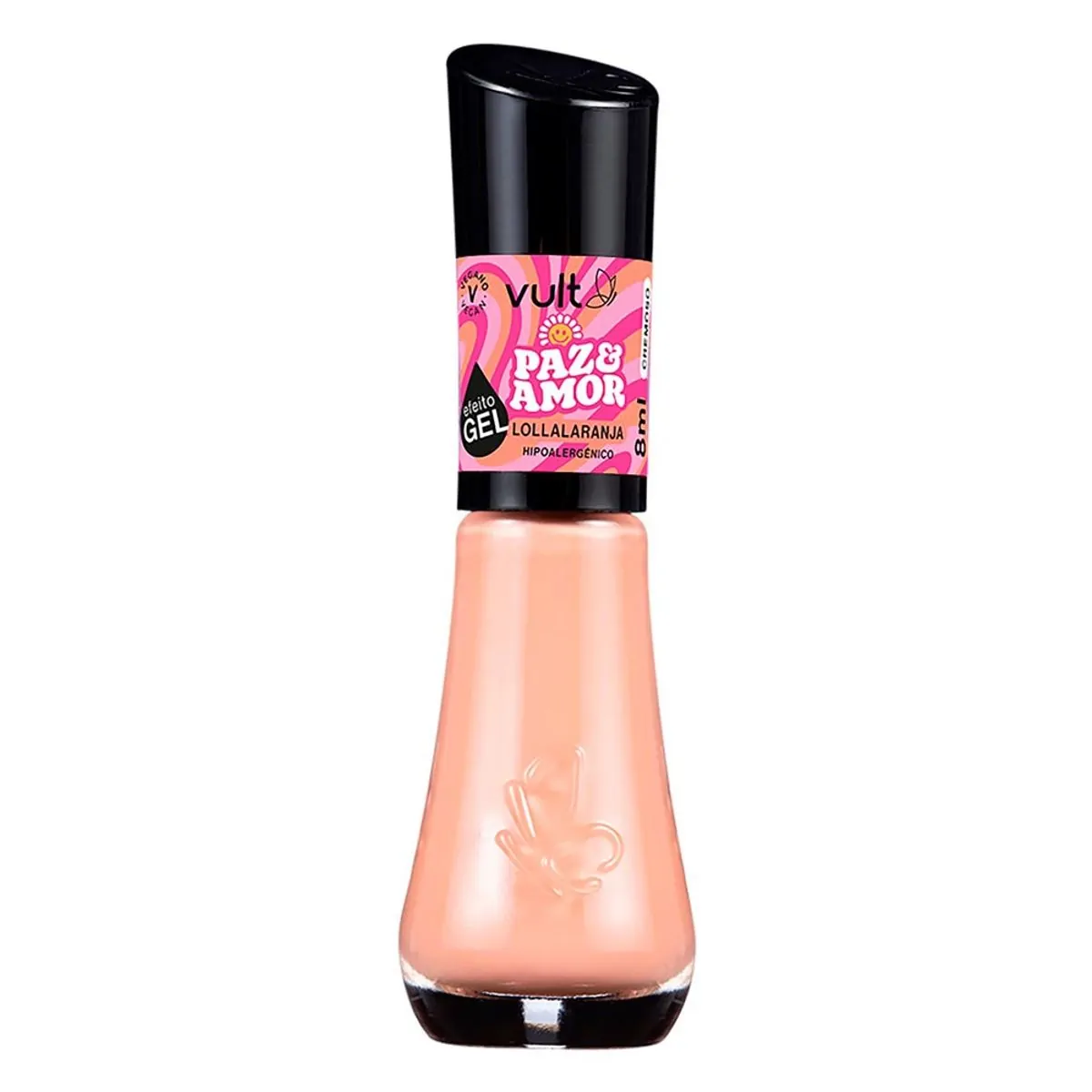 Esmalte Cremoso Efeito Gel Lollalaranja Vult Paz Amor Frasco 8ml