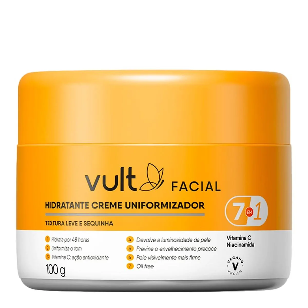 Hidratante Uniformizador Vult Facial Pote 100g