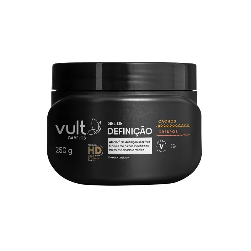 Gel De Definição Vult Cabelos Cachos E Crespos Pote 250g