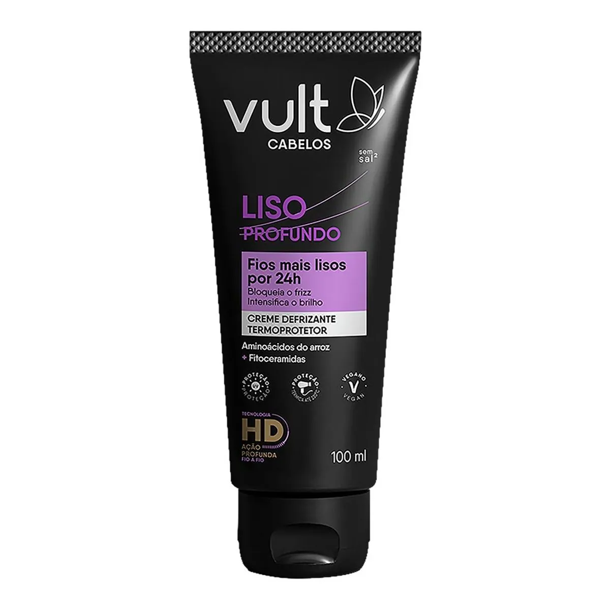 Creme Defrizante Termoprotetor Vult Cabelos Liso Profundo Bisnaga 100ml