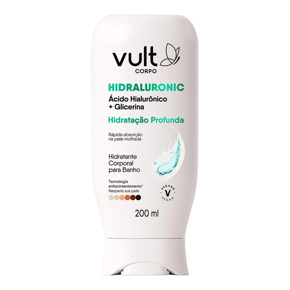 Hidratante Corporal Hidratação Profunda Para Banho Vult Corpo Hidraluronic Frasco 200ml