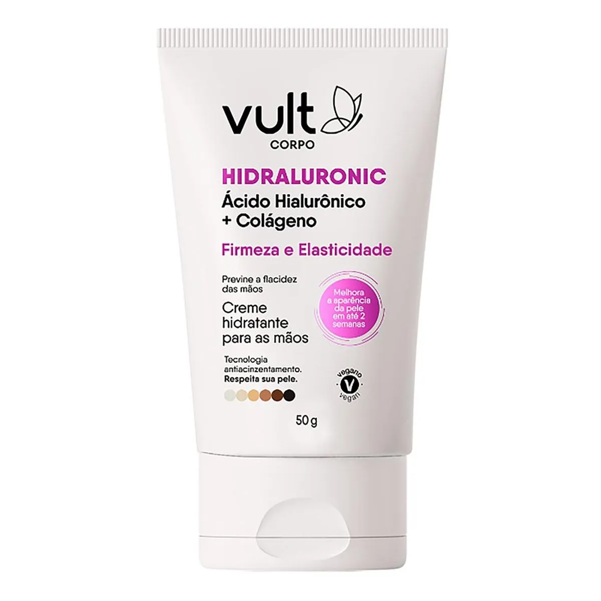 Hidratante Creme Para As Mãos Firmeza E Elasticidade Vult Corpo Hidraluronic Bisnaga 50g