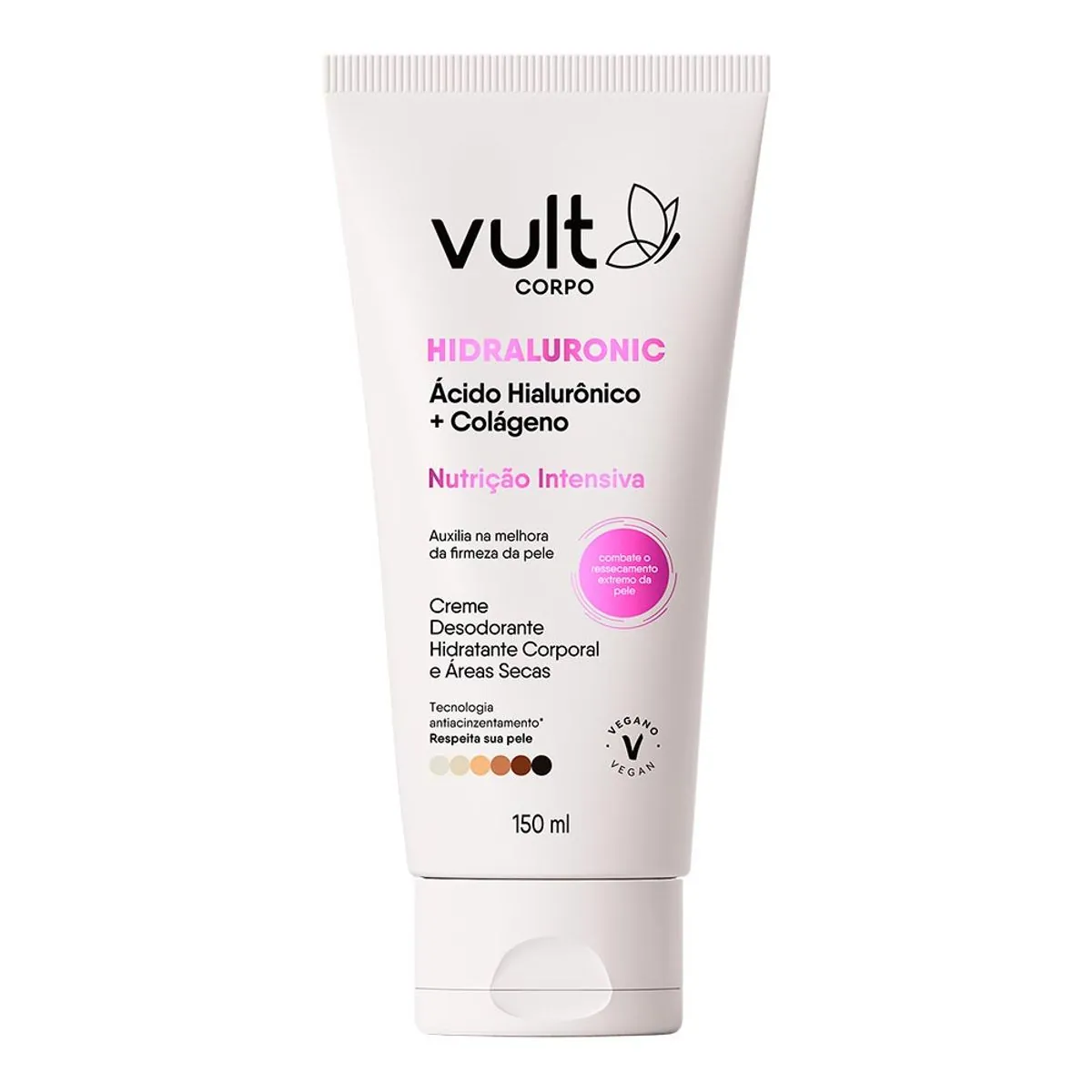 Desodorante Hidratante Corporal Nutrição Intensiva Vult Corpo Hidraluronic Bisnaga 150ml
