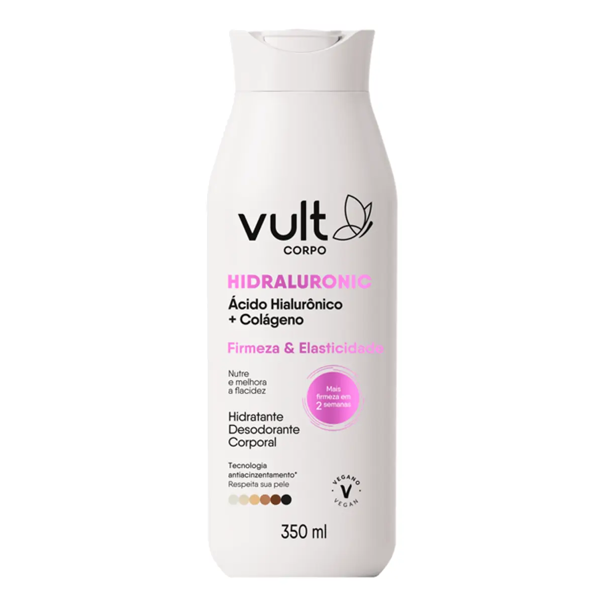 Desodorante Hidratante Corporal Firmeza E Elasticidade Vult Corpo Hidraluronic Frasco 350ml