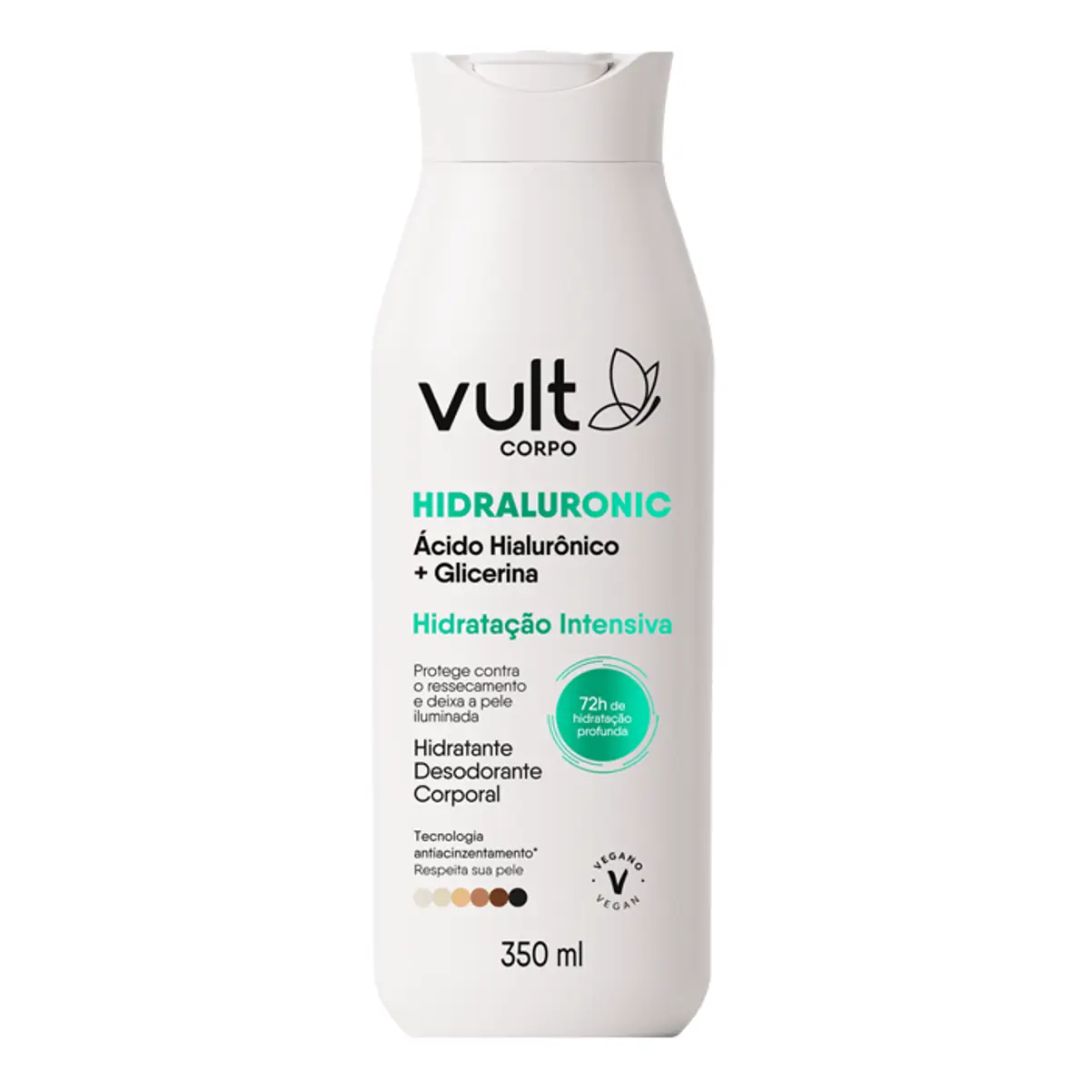 Desodorante Hidratante Corporal Hidratação Intensiva Vult Corpo Hidraluronic Frasco 350ml