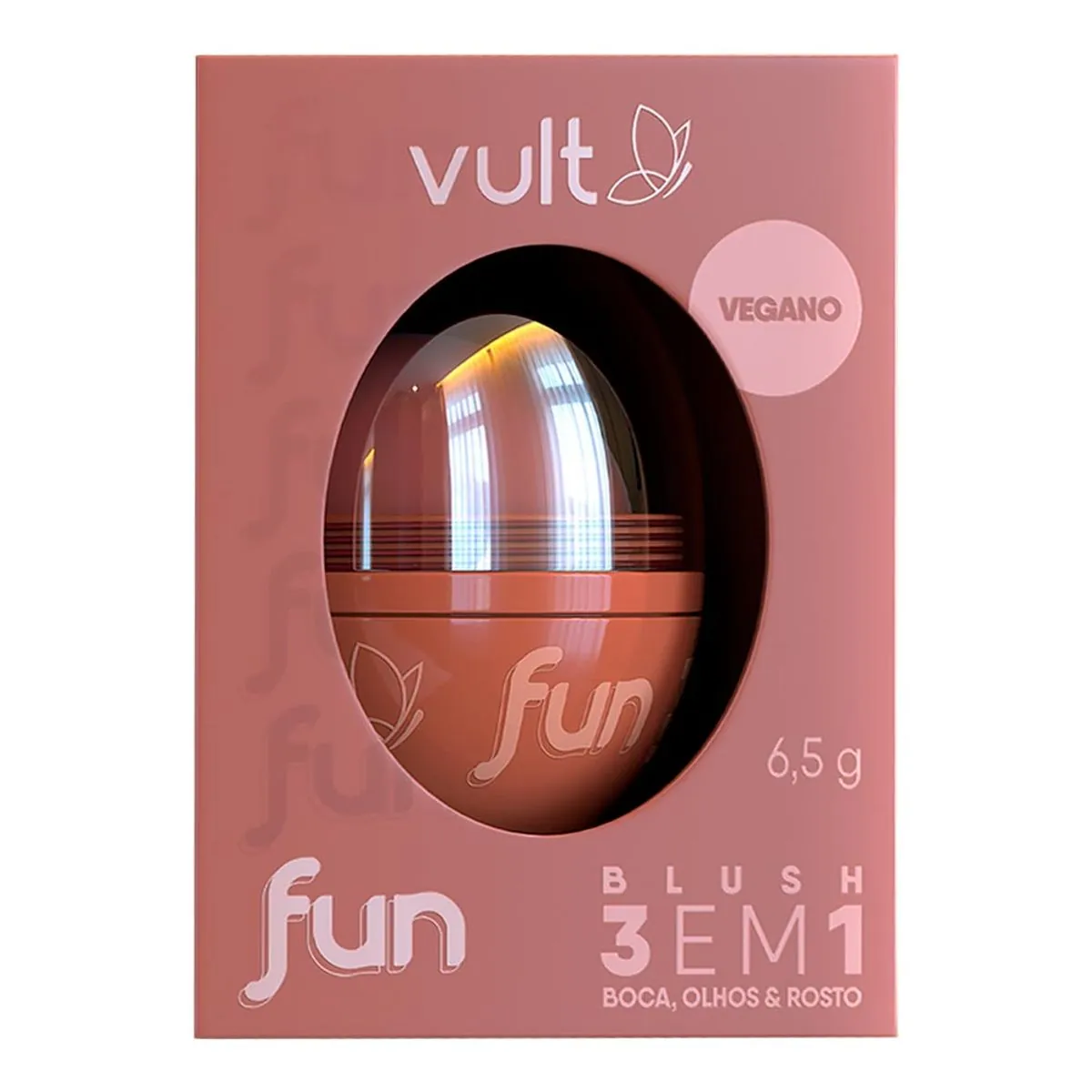 Blush Bastão 3 Em 1 Bronze Natural Vult Fun 6,5g