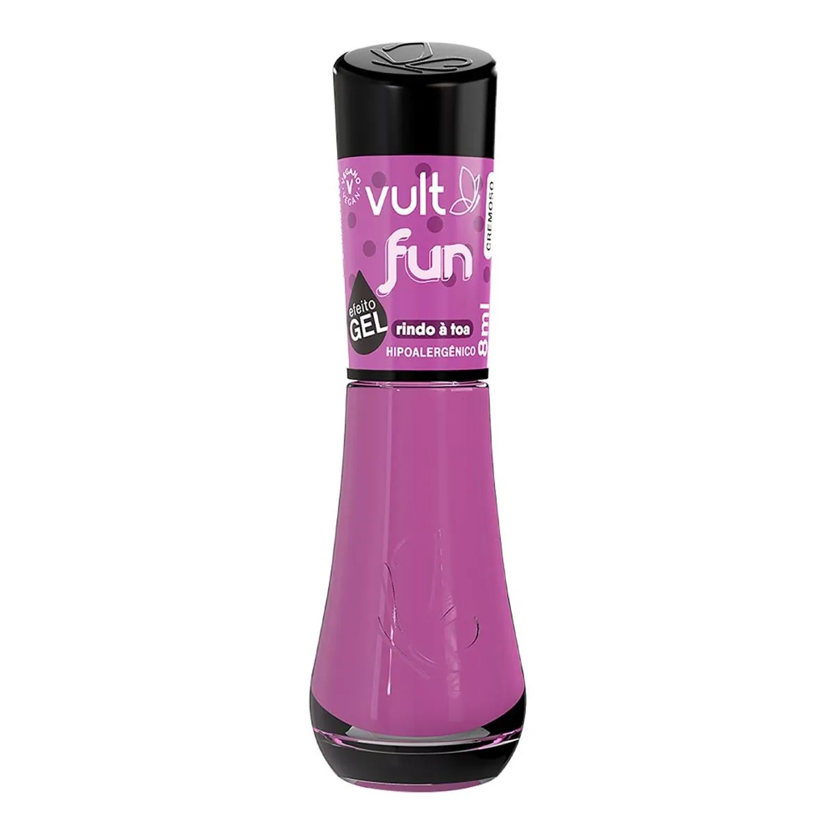 Esmalte Cremoso Efeito Gel Rindo à Toa Vult Fun Frasco 8ml