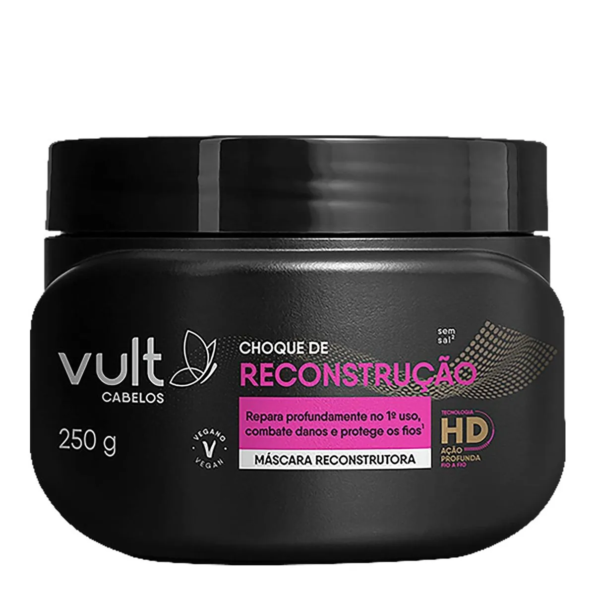 Máscara Vult Cabelos Choque De Reconstrução Pote 250g