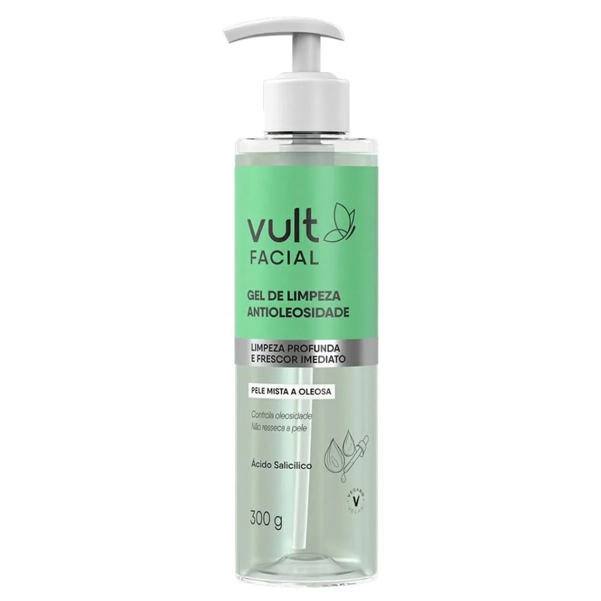 Gel De Limpeza Antioleosidade Vult Facial Frasco 300g