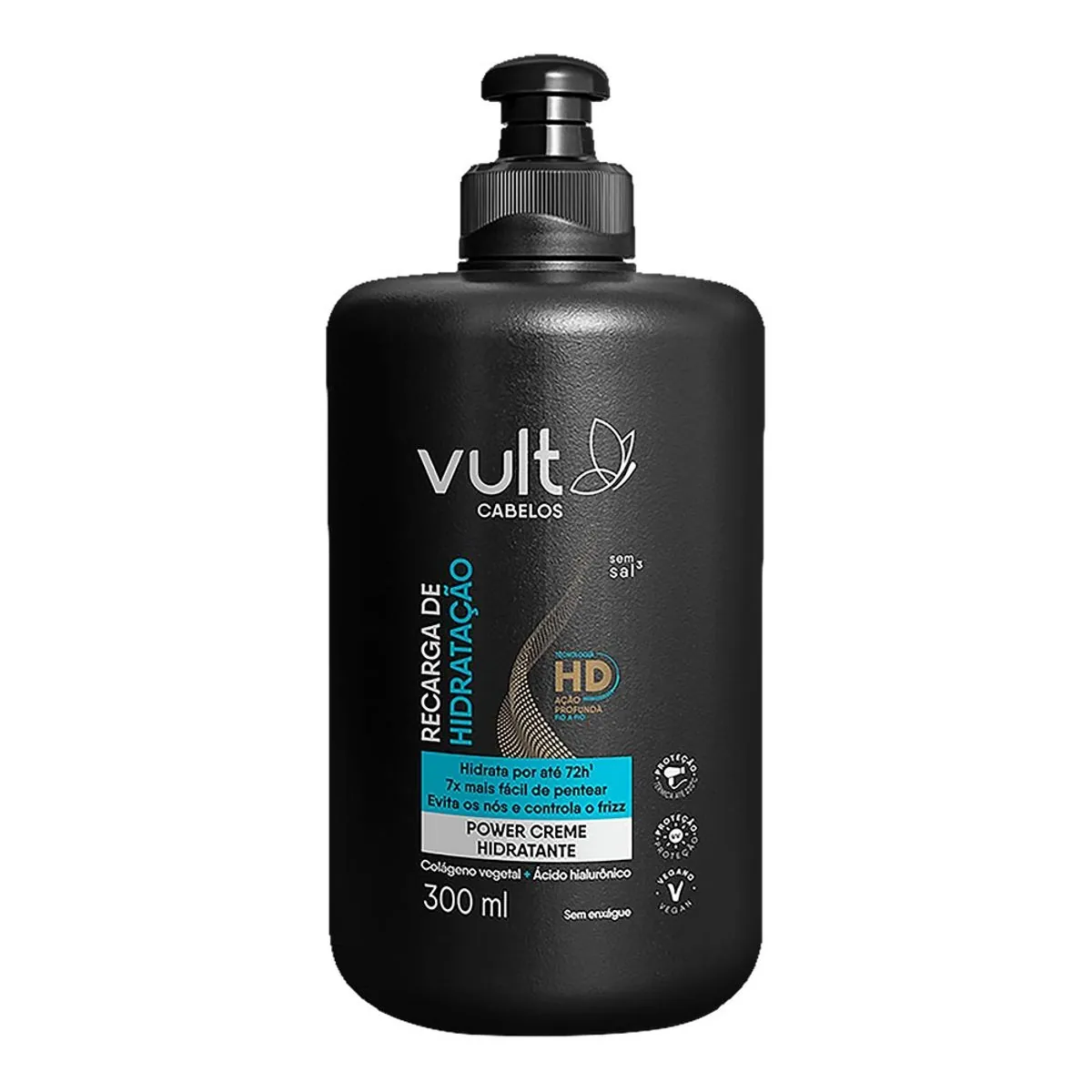 Creme Para Pentear Vult Cabelos Recarga De Hidratação Frasco 300ml