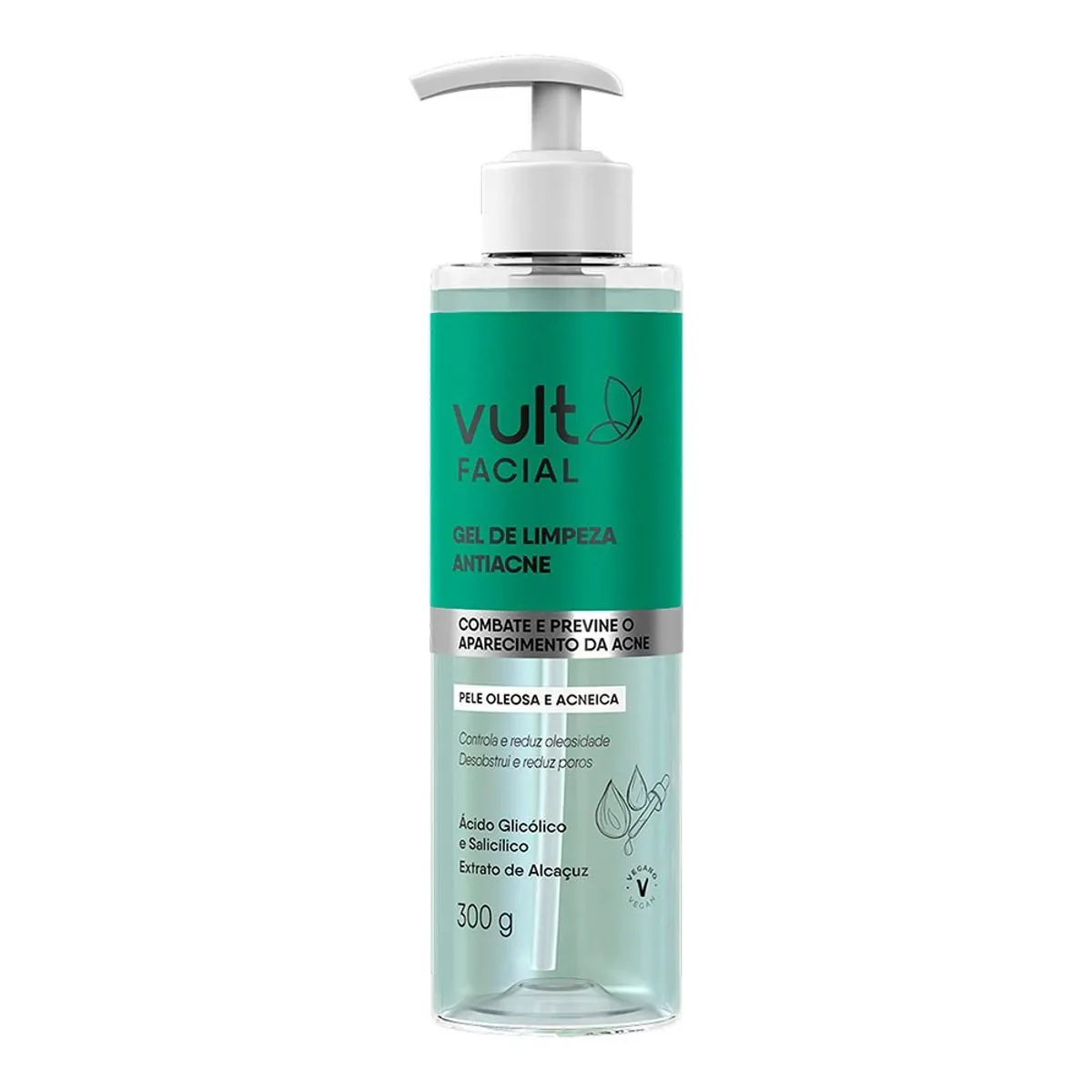 Gel De Limpeza Antiacne Vult Facial Frasco 300g
