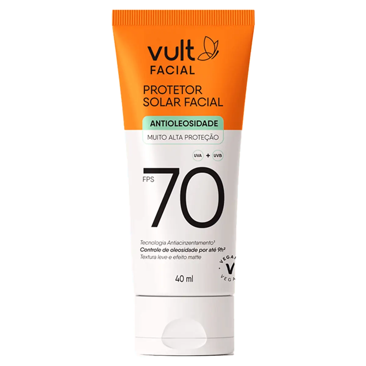Protetor Solar Facial Antioleosidade Fps 70 Vult Caixa 40ml