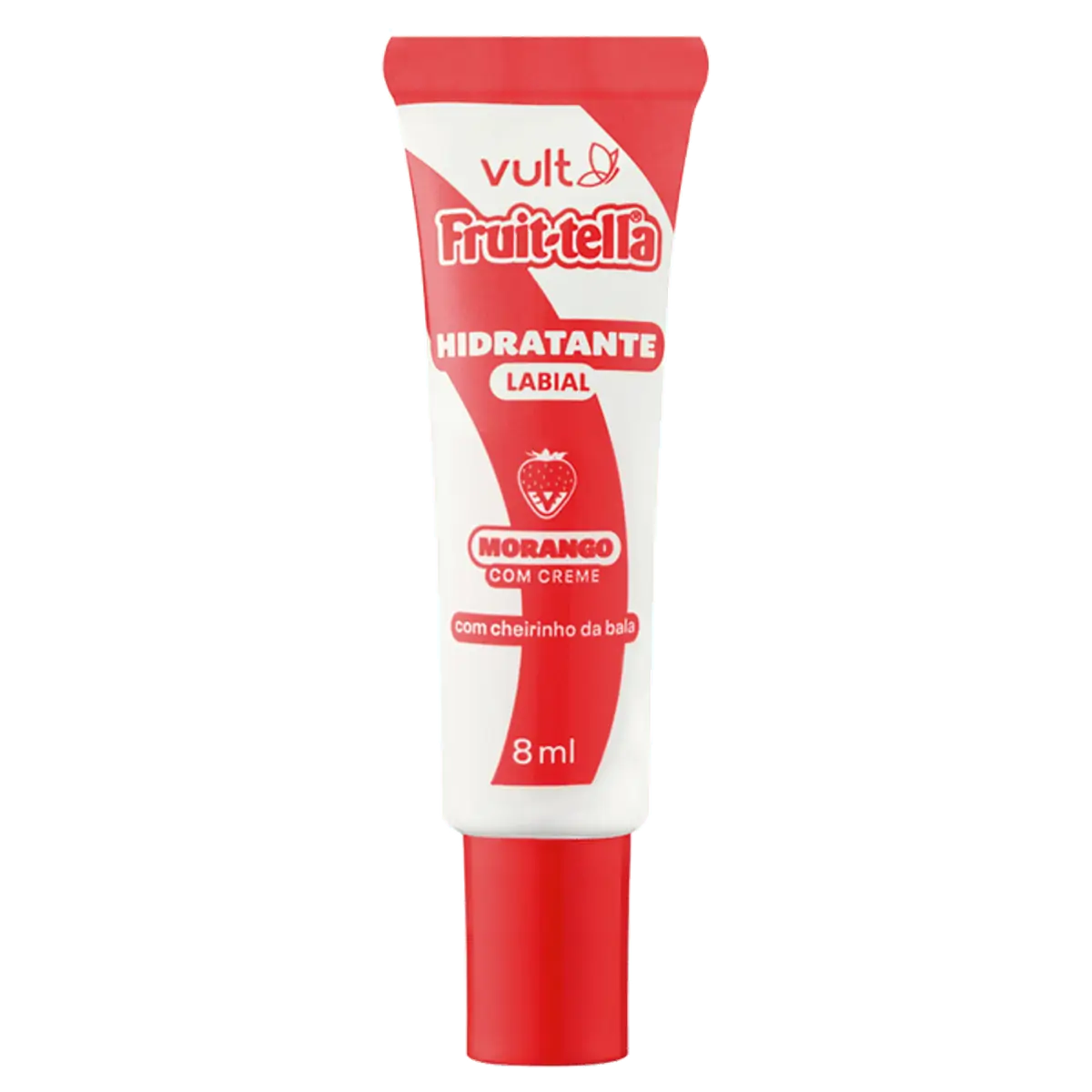Hidratante Labial Morango Com Creme Vult Fruit Tella Caixa 8ml