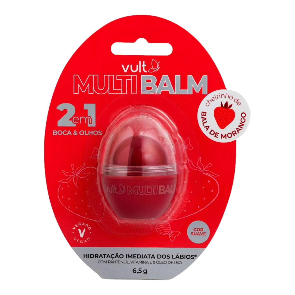 Balm Vult Lab Mult Bala Morango