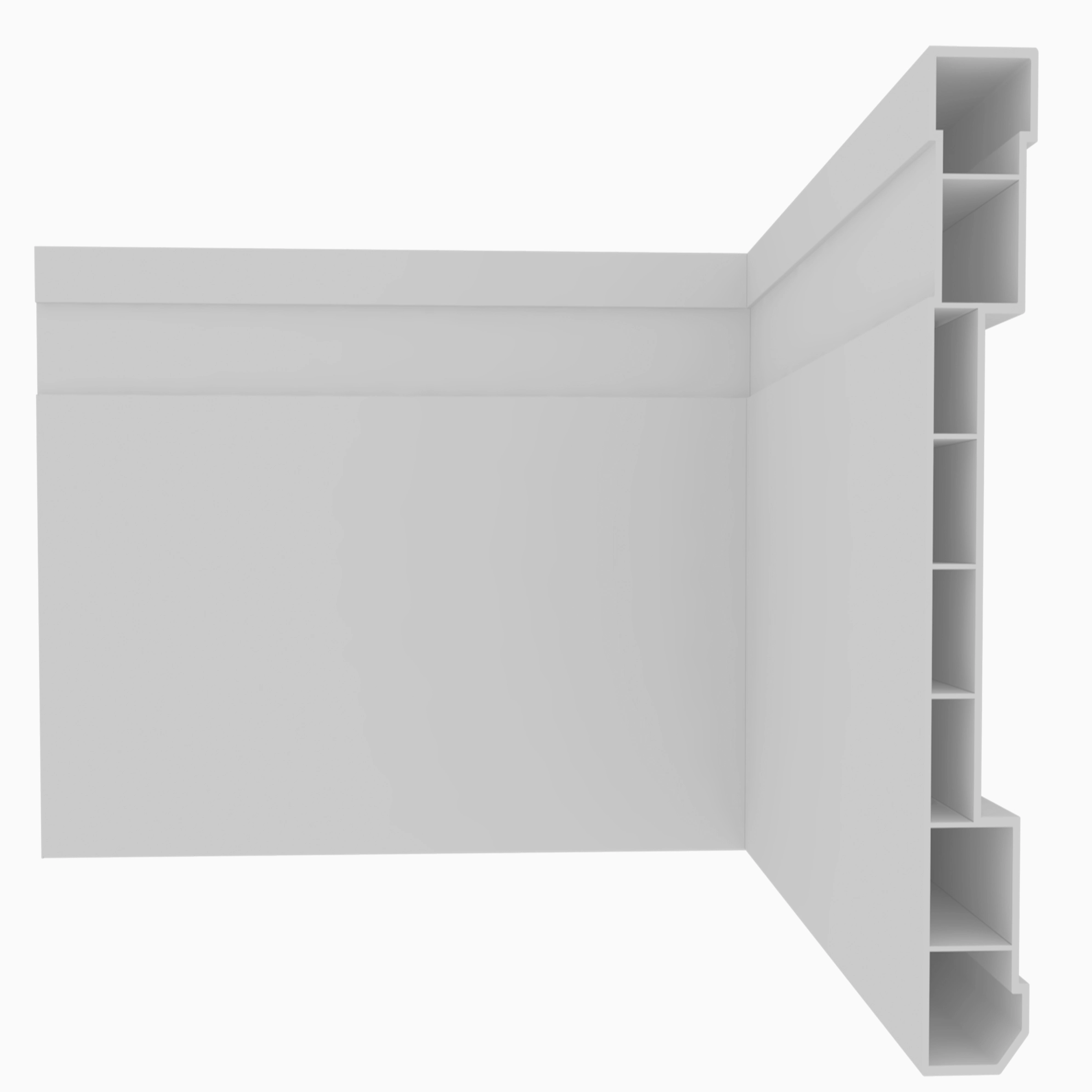 Rodapé De Pvc Nobre 10cm Branco Barra 2,4m Plasbil