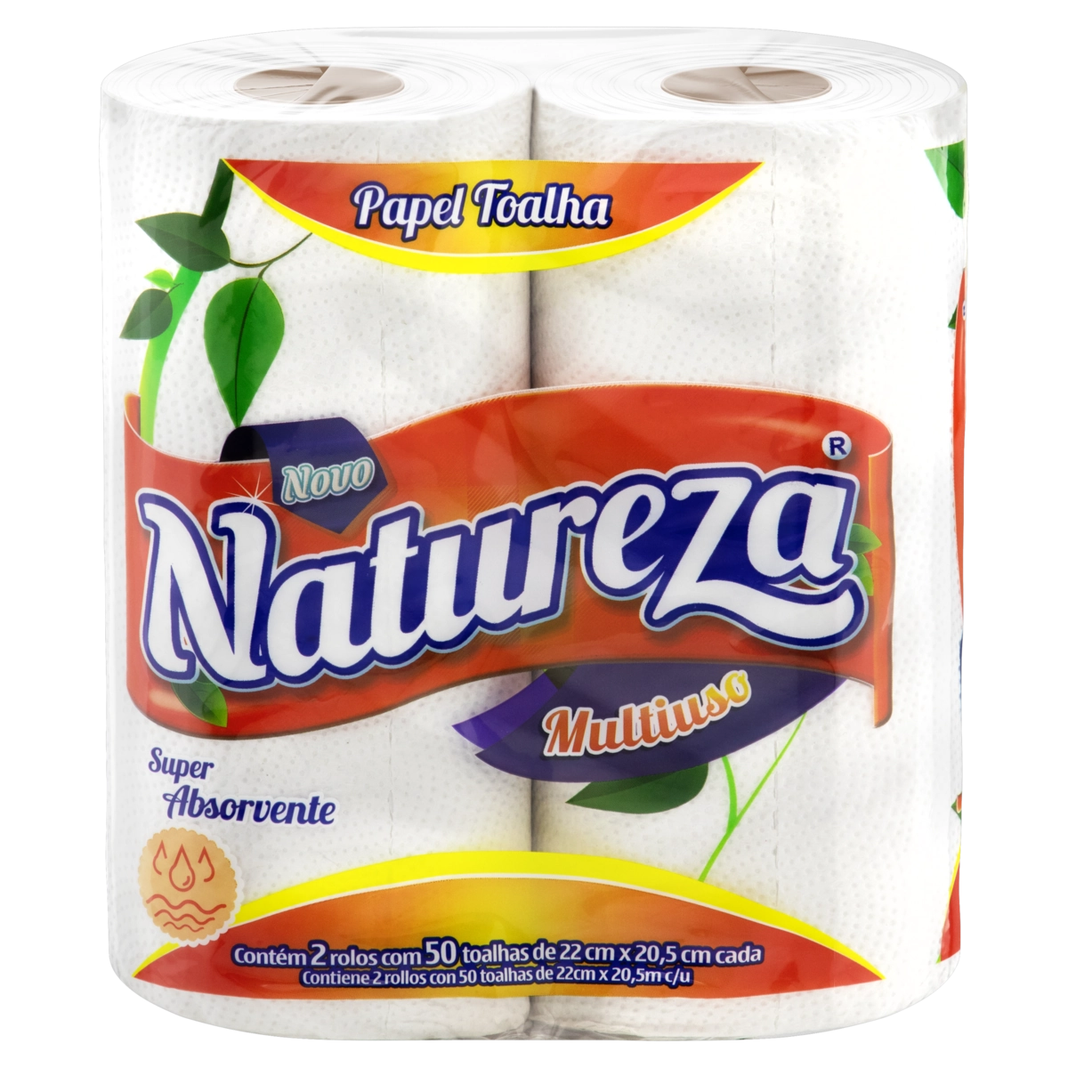Toalha De Papel Folha Dupla Natureza Pacote 2 Unidades