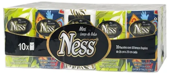 Lenco Papel Bolsa Ness Folha Dupla 20x20cm 10f Lpfd0060132 Ipel