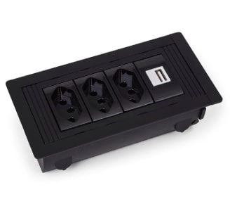 Régua Facility 150 Em Abs Para 4 Blocos (vazia) - Preto