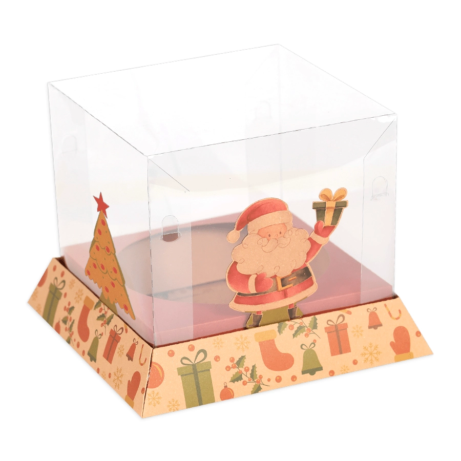 Caixa Panet Trapezio Natal Kraft 103408 250g 5un Decora Doces